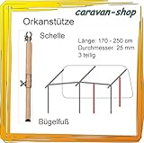 Orkanstütze 25 mm mit Bügelfuß Sturmstütze Zelt-Stange Zeltgestänge Zeltstangen Vorzelt Wohnwagen Caravan