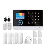 JACOJE Alarmsystem für Einbrecher zu Hause, WLAN, GSM-Alarm, kabellos, Tuya Smart House, App-Steuerung (Farbe: G...)