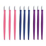 Nagelhautschieber, 9 Stücke Kunststoffgriff Nagelhautschieber, Dead Skin Cleaner, Nail Art Werkzeuge, für Damen