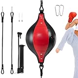 Boxing Double End Bag | Punchingball Für Fitness,Aus PU Leder Für Erwachsene Und Kinder Zur Koordination Und Core Training Im Gym Heimtraining