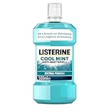 LISTERINE Cool Mint Mundwasser (500 ml), antibakterielle Mundspülung mit ätherischen Ölen & intensivem Minzgeschmack, Zahnpflege-Spülung reduziert Zahnbelag und bekämpft wirksam Mundgeruch