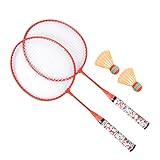 Badminton-Set, Badminton-Schläger-Set, 20,2 X 53,5 cm, Eisenlegierung + Nylon, Badminton-Schläger-Set, Badminton-Set mit 2 Bällen für, Jungen, Mädchen, Outdoor-Sportspiel