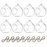 Sziqiqi 8 Stücke 8cm Kreative Haus Hängende Glasball Romantische Kerzenständer Hochzeit Geburtstag Fest Deko, 8 Stücke