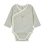Steiff Wickelbody langarm EU Größe 56 harbor gray, langarm Body für Babys, Wickel-Strampler Einteiler, weicher und bequemer Strampelanzug, waschmaschinenfest
