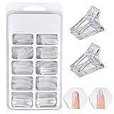 Nagelformen für gelnägel 100Stück Nagelverlängerung Set Dual Nail Forms nagel formen für polygel mandel mit Clip SportoolEU106 (parallel tip)