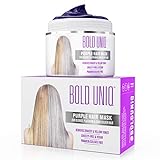 Silber Haarmaske für silbernes und blondiertes Haar - Purple Hair Mask - Farbauffrischende Masken - intensive Haarpflege für trockenes, strapaziertes und geschädigtes Haar -200 ml