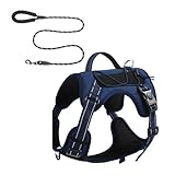 Hundegeschirr mit reflektierender Weste, verstellbar, multifunktional, für Haustiere, starkes Training, Spazierengehen, Schwimmen, Wandern, Welpenleine
