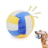 TONYFY Hundespielzeug - Plüschtier Quietschspielzeug für Welpen und kleine Hunde, Interaktives Training und Zahnen - Haustier Ball Volleyball