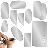 12 Stück Stahl-Töpferwerkzeuge, Tonrippen, Edelstahl, gezackter Schaber, Schneider, Bastelwerkzeug, Skulptur, Modellierschaber, Keramik, Modellierwerkzeuge, Kits für Modellierung, Texturierung