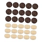 CIYODO 48 Stück Teiliges Holz Dame Spielsteine Rund Stapelbar Langlebiges Material für Brettspiel Zubehör Ersatzspielsteine für und Schach Kindgerecht Fördert Denkfähigkeit