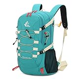 Bseash 40L Leichter wasserdichter Wanderrucksack mit Regenschutz, Outdoor Sport Reise Tagesrucksack Multifunktions Reisetasche für Camping Klettern Skifahren Radfahren (Türkis)