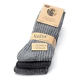 Fuchs Camper NEU 85% Alpaka Wolle 3 Paar Alpaka Socken Wollsocken Herren Damen Wintersocken