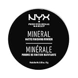 NYX Professional Makeup Mineral Finishing Powder, Loses Puder, Mattes Finish, Ölabsorbierend, Vegane Formel, Farbton: Light/Medium