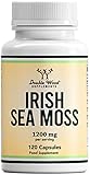 Double Wood Seemoos | 120 Sea Moss Kapseln – Hochdosiertes Nahrungsergänzungsmittel mit 1200 mg Sea Moss pro Portion | Gentechnik- & glutenfrei | Hergestellt in Großbritannien