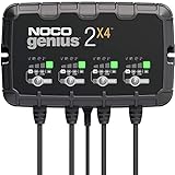 NOCO GENIUS2X4, 4 Batteriebank Intelligentes Ladegerät mit 8-Amp (2-Amp pro Batteriebank), 6V und 12V Batterieladegerät, Erhaltungsladegerät, und Batterie-Desulfator mit Temperaturkompensation