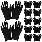 UTHCLO Baumwollhandschuhe Arbeitsschutzhandschuhe 12 Paar Dünn Größem für Schmuckuntersuchung und Leichte Arbeiten in Werkstatt und Garten