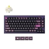 Keychron Q1 Max QMK/VIA Kabellose Mechanische Tastatur, Layout QWERTY US, Vollmetall, programmierbar, 2.4 GHz/Bluetooth/USB, RGB und Hot-Swap-fähig, Gateron Jupiter Banana - Purple