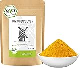 BIO Kurkuma Pulver gemahlen 1000 g / 1 kg | Kurkumapulver - Curcuma - Curcumin | 100% naturrein | Rohkostqualität | aus Indien von bioKontor