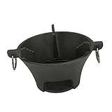 WEKADRIN Gusseiserner Runder Barbecue Grill und Langlebig mit Glatter Oberfläche für Outdoor Camping und Hinterhof Einfach zu Reinigen Grill Tool für Holzkohlefeuer