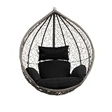 Home Deluxe - Hängesessel Cielo - Schwarz, nur Korb - inkl....