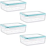 astor24 Premium Frischhaltedosen - Set (ml) - 100% luftdicht und auslaufsicher - Aufbewahrungsbox - Vorratsdosen - Spülmaschinen-, Gefrierschrank geeignet - BPA frei (2.6 L | 4er Set)