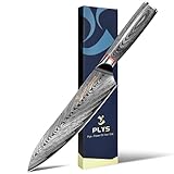 Plys Schwarz Küchenmesser Profi Scharf Kochmesser: Titanbeschichtet Hackmesser Japanisches Küchen Messer Edelstahl Gemüsemesser Holzgriff Männer Geschenke