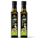 Kräuterland Bio Hanföl - Hanfsamenöl 500ml (2x250ml) 100% rein kaltgepresst - hoher Anteil an Omega 3-6-9 Fettsäuren - vegan in Premium Qualität