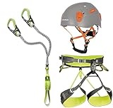 Generisch Klettersteigset Edelrid Cable Comfort + Klettergurt Camp Energy CR3 + Helm Camp Titan grey 54-62cm (Größe L (Taille 79-89cm, Oberschenkel 60-70cm))