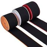 BENECREAT 5.49 m Flaches Gummiband 40mm 3 Farben Breites Rutschfestes Gummiband Aus Nylon Für Heimwerker Nähen Basteln Gürtel Hosenbund Sportshorts