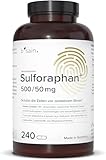 b'sain Sulforaphan Kapseln 500 mg Brokkoli Extrakt. 365 vegane und hochdosierte Brokkoli-Kapseln frei von Gluten, Laktose und Soja.