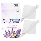 GOOHOCHY 2 Stück Anti-Fog-Spiegeltuch Mikrofaser Auge Brillenputztuch Und Gläser Tücher für optische Linsen Brillenreiniger Glastücher Bildschirmreinigungstuch Sonnenbrille sauberer Weiß