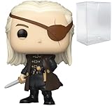 POP House of Dragon – Aemond Targaryen Funko Vinyl-Figur (mit kompatibler Box-Schutzhülle), mehrfarbig, 9,5 cm