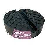 Gummiauflagen Verschiedene Größen für Wagenheber und Hebebühnen zum Reifenwechseln Rangierwagenheber Gummiklotz Gummiunterlage (100x25 V-Nut+Waffel)