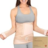 KeaBabies Revive 3 in 1 Postpartum Gürtel für Damen - Bauchgurt nach Geburt Kaiserschnitt, Rückbildungsgürtel nach Geburt, Bauchband nach Geburt, Bauchgurt Schwangerschaft (Classic Ivory, M/L)