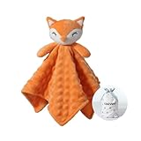 CREVENT Baby Schmusetuch,Plüsch Komfort Schnuffeltuch für Neugeborene,Weich & Waschbar Kuscheltuch Schlaftier für Babys und Kleinkinder,Spielzeug 0+ Monate,Orange, Fuchs