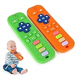 Hooku Beißring mit Fernbedienung, für Babys, Silikon-Beißringe für Babys 6–12 Monate, Baby-Beißspielzeug für Babys 0–6 Monate, sensorisches Spielzeug für Babys, Kleinkinder, Säuglinge, Neugeborene