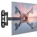 TV-Halterung – Universal-Wandhalterung, Monitorhalterung, drehbare ausziehbare Halterung, verstellbarer Bildschirmwinkel, platzsparendes System für Wohnzimmer, Schlafzimmer, Büro, kaltgewalzter Stahl