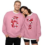 Modisches, bedrucktes Langarmhemd für Herren zum Valentinstag adventskalender füllung Partner ostergeschenke mütter Kissen du bist das Beste was ich je im(Rosa,M)