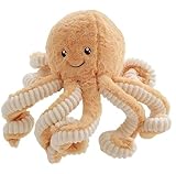 NatureMan 39,9 cm Plüschtier, niedliches Oktopus, weiches Spielzeug, gefülltes Meerestier, für Heimdekoration, Jungen, Mädchen, Geburtstag, Weihnachten, Geschenke (braun)