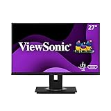 Viewsonic VG2748A-2 68,6 cm (27 Zoll) Büro Monitor (Full-HD, IPS-Panel, HDMI, DP, USB 3.0 Hub, Höhenverstellbar, Lautsprecher, Eye-Care, 4 Jahre Austauschservice) Schwarz
