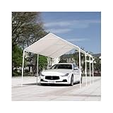 Robustes Carport-Überdachungssystem Mit Stabilem Stahlrahmen, Wasserabweisendes Garagenzelt Für Traktor, Wohnmobil Und SUV(10x19)