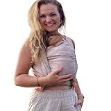 Hoppediz gewebtes Baby-Tragetuch ab Geburt, Neugeboren bis Kleinkind, 100% Baumwolle, Djerba 4,60 m