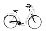 28 Zoll Alu Fahrrad City Bike Damen 7 Gang Nabenschaltung Tiefeinsteiger Piano Weiss