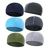 DEARMAMY 6 Stück Helm Innenkappen Helm Innenpolster Mütze Seidenhaube Fahrradmütze Headset Reithelm Fahrrad Schädelkappen Helmzubehör Erwachsenenhelm Helme Fahrradhelm Herren
