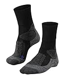 FALKE Damen Wandersocken TK1 Adventure Cool W SO Funktionsgarn Antiblasen Dick 1 Paar, Schwarz (Black-Mix 3010), 39-40