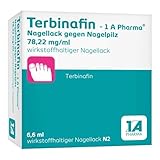 Terbinafin – 1 A Pharma® | 1. Nagellack gegen Nagelpilz| 6,6 ml | Bekämpft den Nagelpilz* gezielt | Trocknet in 30 Sekunden