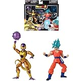 BANDAI - Dragon Stars Figuren - Dragonball Super - 17cm - Battle Pack - Golden Freezer vs Super Saiyan Blue Goku - 2er Pack - 37169
