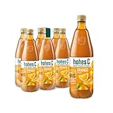 hohes C Orange (6 x 1l), 100% Saft, Orangensaft, Acerolasaft, Vitamin C, ohne Zuckerzusatz laut Gesetz, vegan, mit recyceltem PET