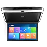 BHDK Auto Overhead Player, 17.3 Zoll IPS 1080P WiFi Bluetooth Flip Down Overhead Auto Monitor Unterstützt Android Hdmi AV FM USB Dachmontage Klappmonitor Kompatibel mit demselben Bildschirm Handy