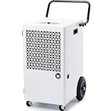 iOCHOW Bautrockner Luftentfeuchter Keller Elektrisch: 120L/Tag Leistung für Räume bis 300m² und 7L Großer Tank gegen Feuchtigkeit Schimmel ideal für Keller Badezimmer Wohnung Garage